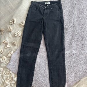 PAIGE Verdugo Ankle Skinny Jeans Size 24 | Dark Grey Clean Stretch Denim